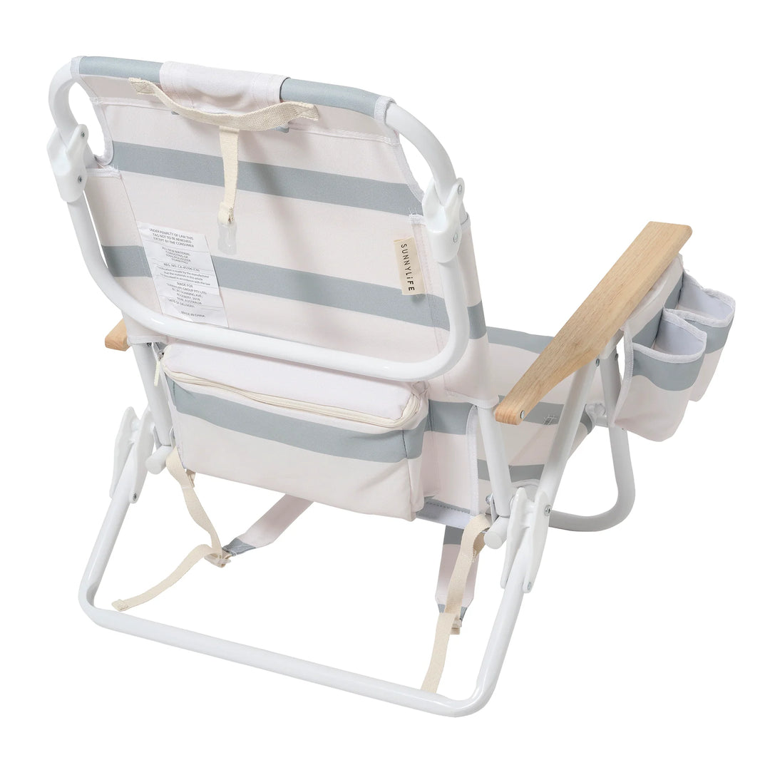 Sunnylife | Deluxe Beach Chair - Sea Sage Stripe | Shut the Front Door