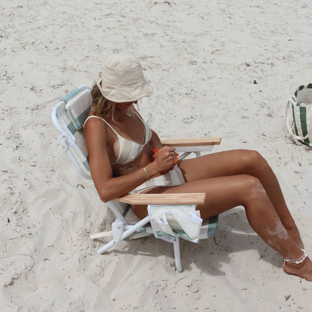 Sunnylife | Deluxe Beach Chair - Sea Sage Stripe | Shut the Front Door