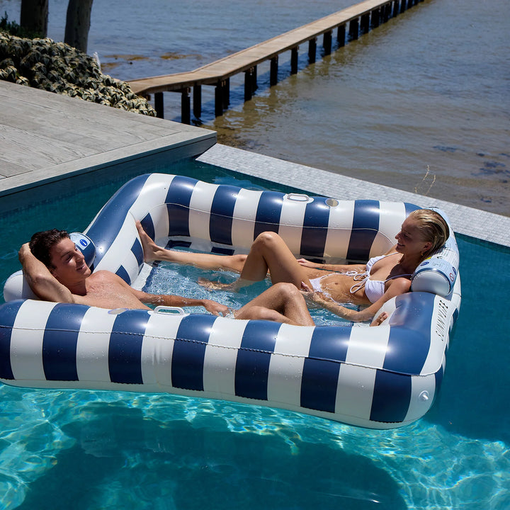 Sunnylife | Deluxe Twin Hammock - Le Weekend Navy Stripe | Shut the Front Door
