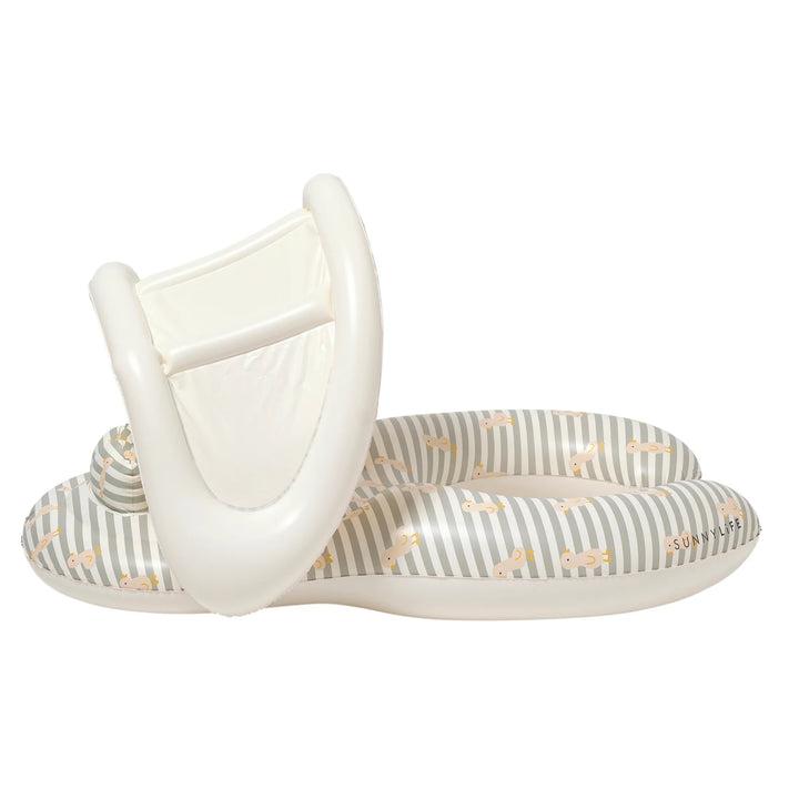 Sunnylife | Float Together Baby Seat - Duck Sage Stripe | Shut the Front Door