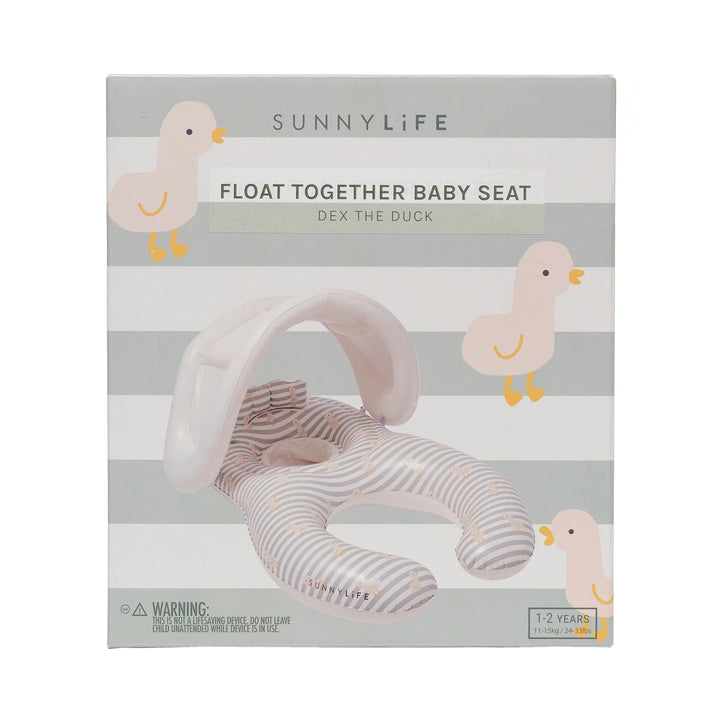 Sunnylife | Float Together Baby Seat - Duck Sage Stripe | Shut the Front Door