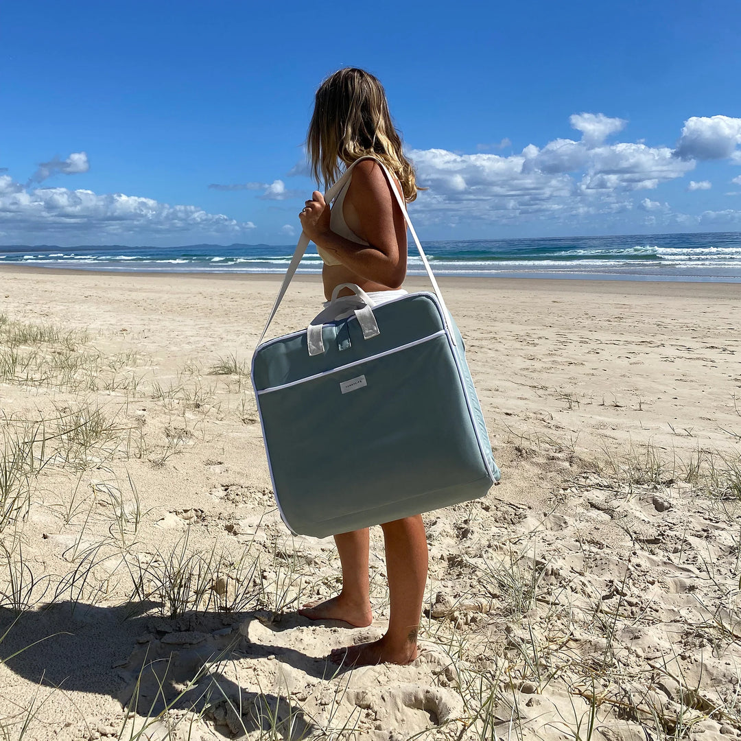 Sunnylife | Take Anywhere Folding Chair - Sea Sage | Shut the Front Door