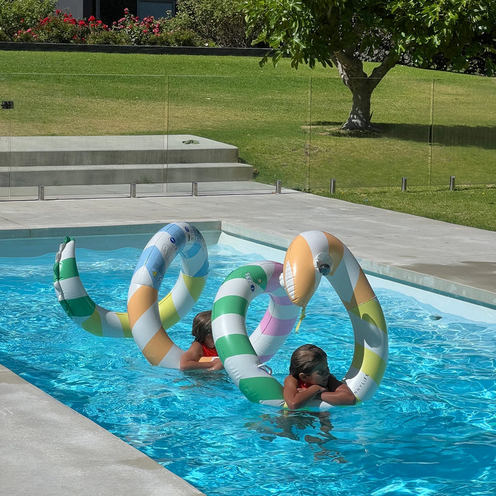 Sunnylife | Giant Inflatable Noodle - Poolside Sorbet Stripe | Shut the Front Door