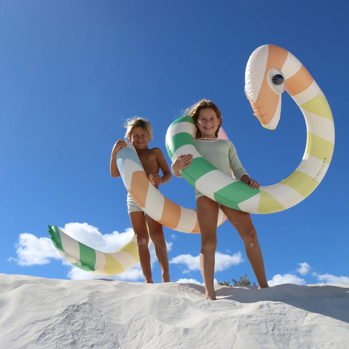 Sunnylife | Giant Inflatable Noodle - Poolside Sorbet Stripe | Shut the Front Door