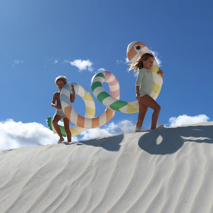 Sunnylife | Giant Inflatable Noodle - Poolside Sorbet Stripe | Shut the Front Door