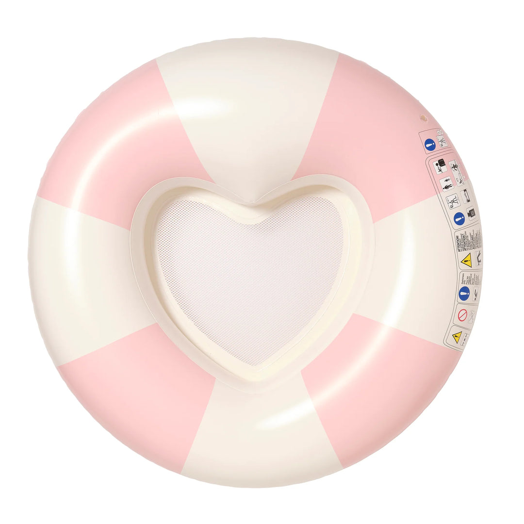 Sunnylife | Luxe Tube Pool Ring - Stole My Heart Pink Stripe | Shut the Front Door