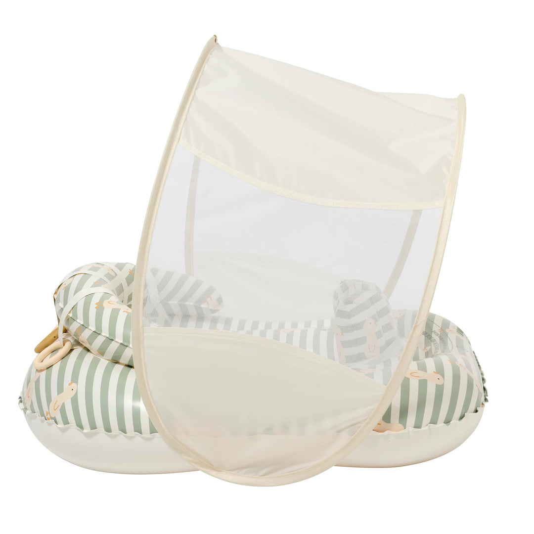 Sunnylife | Interactive Baby Float - Duck Sage Stripe | Shut the Front Door