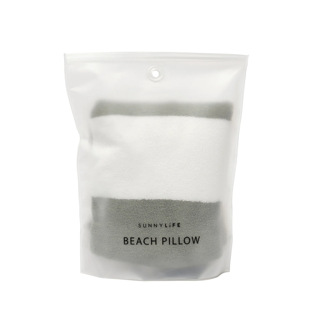 Sunnylife | Inflatable Beach Pillow - The Vacay Olive Stripe | Shut the Front Door