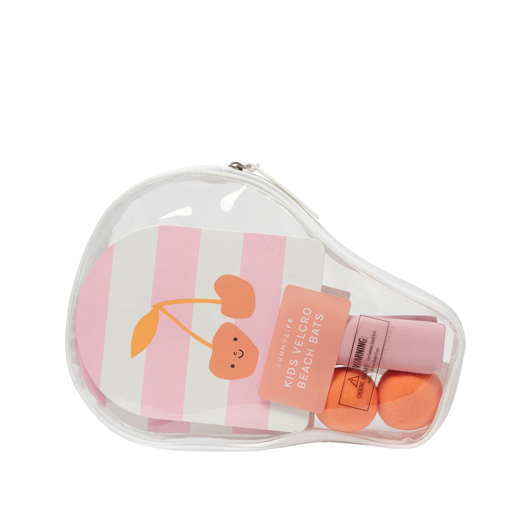 Sunnylife | Kids Velcro Beach Bats - Cotton Candy Cherry | Shut the Front Door