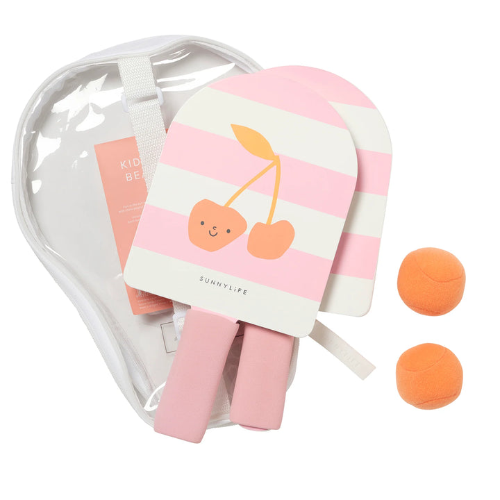 Sunnylife | Kids Velcro Beach Bats - Cotton Candy Cherry | Shut the Front Door