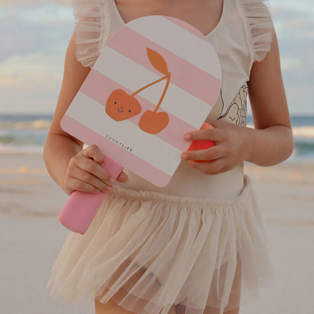 Sunnylife | Kids Velcro Beach Bats - Cotton Candy Cherry | Shut the Front Door
