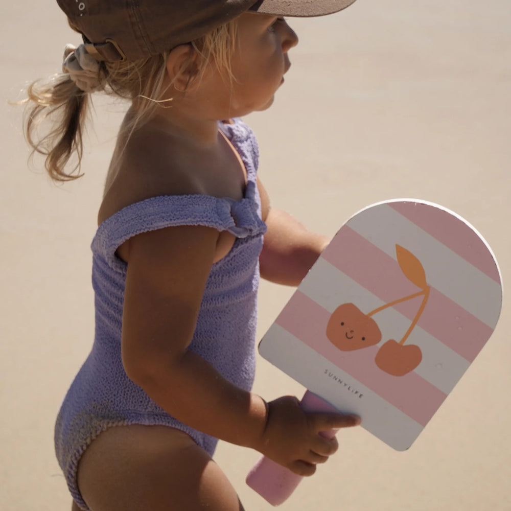 Sunnylife | Kids Velcro Beach Bats - Cotton Candy Cherry | Shut the Front Door