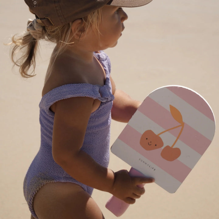 Sunnylife | Kids Velcro Beach Bats - Cotton Candy Cherry | Shut the Front Door