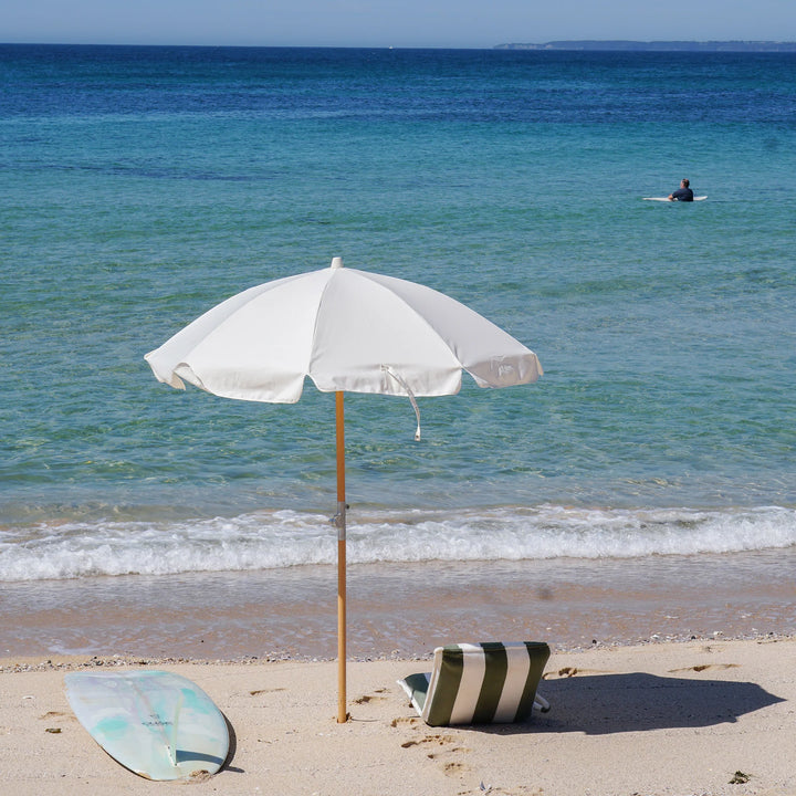 Sunnylife | Luxe Beach Umbrella - Cream | Shut the Front Door