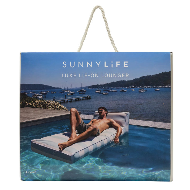 Sunnylife | Luxe Lie-On Lounger - Lazy Days Blue Stripe | Shut the Front Door