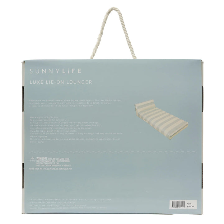 Sunnylife | Luxe Lie-On Lounger - Lazy Days Blue Stripe | Shut the Front Door