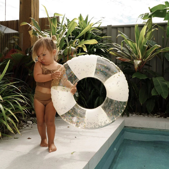 Sunnylife | Mini Tube Pool Ring Cotton Candy Stripe Cotton Candy Stripe | Shut the Front Door