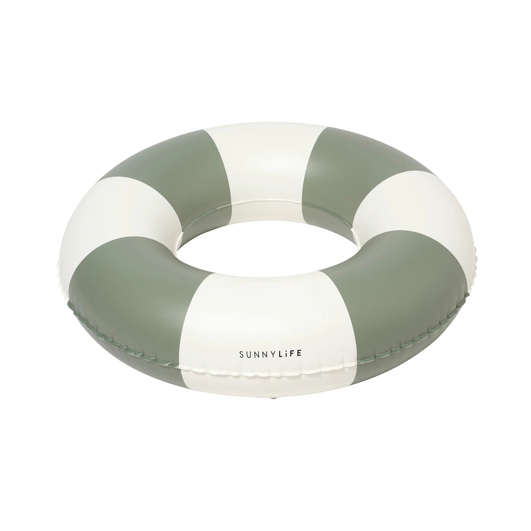 Sunnylife | Mini Tube Pool Ring - Olive Stripe | Shut the Front Door