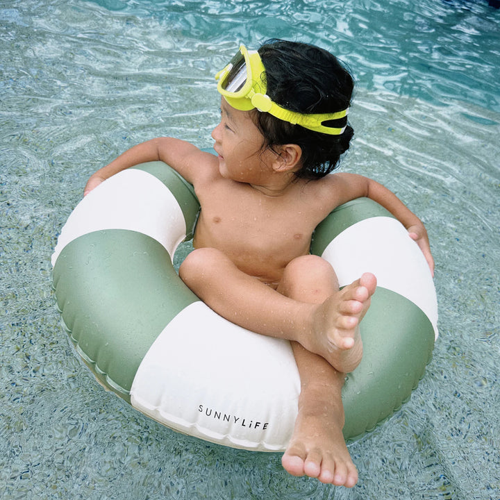 Sunnylife | Mini Tube Pool Ring - Olive Stripe | Shut the Front Door