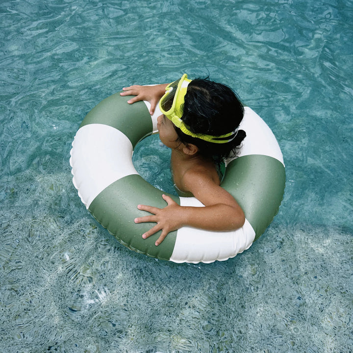 Sunnylife | Mini Tube Pool Ring - Olive Stripe | Shut the Front Door