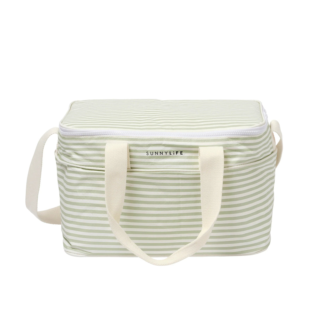 Sunnylife | Light Cooler Bag - Sea Sage Stripe | Shut the Front Door