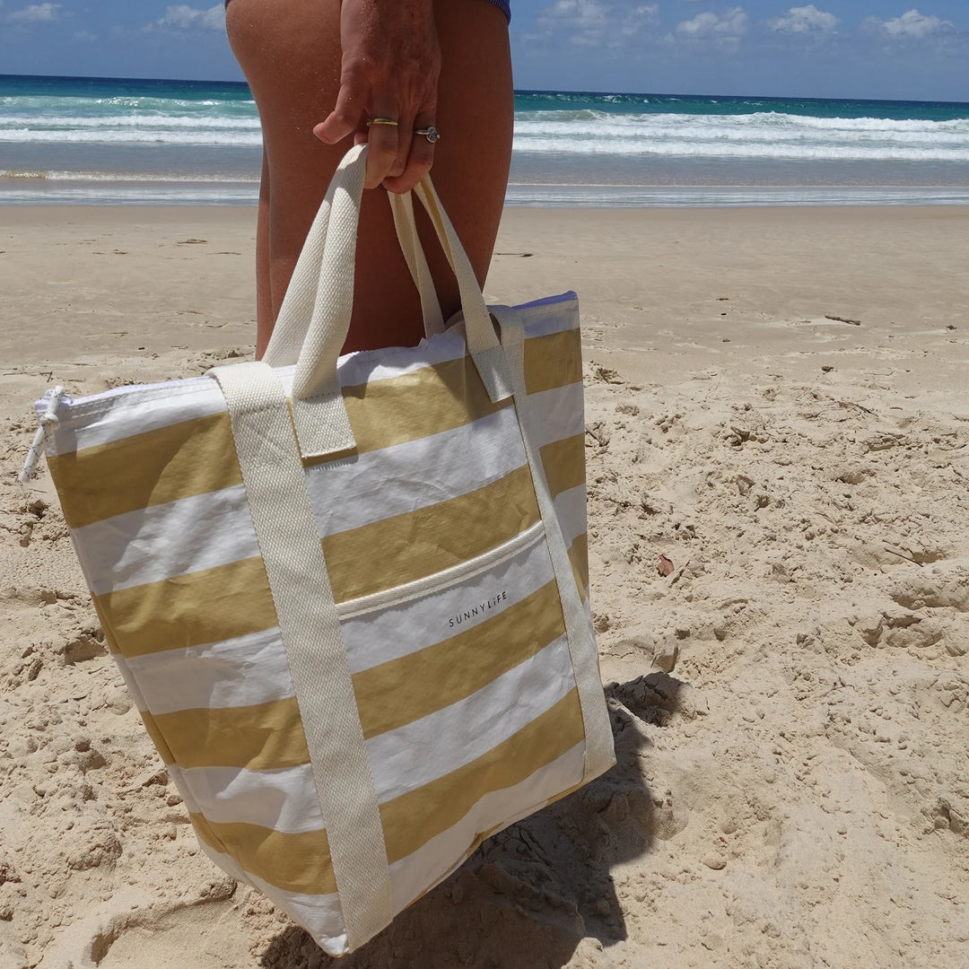 Sunnylife | Light Cooler Tote - Butternut Stripe | Shut the Front Door