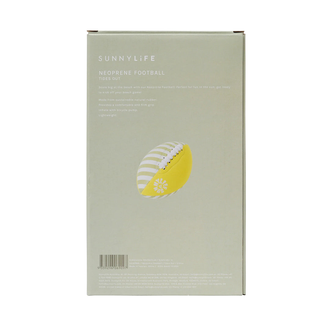 Sunnylife | Neoprene Football - Tides Out Citrus | Shut the Front Door