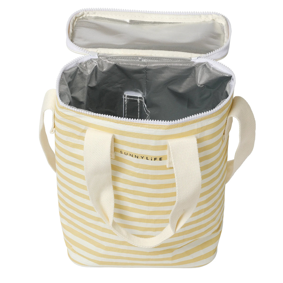 Sunnylife | Light Cooler Drinks Bag - Butternut Stripe | Shut the Front Door