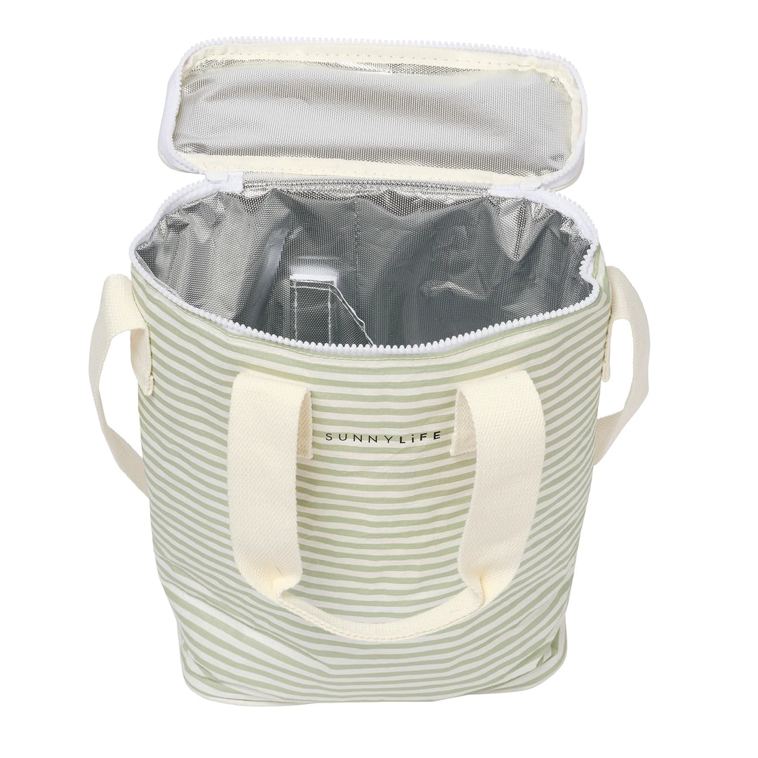 Sunnylife | Light Cooler Drinks Bag - Sea Sage Stripe | Shut the Front Door