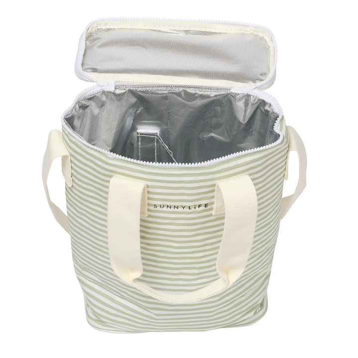 Sunnylife | Light Cooler Drinks Bag - Sea Sage Stripe | Shut the Front Door