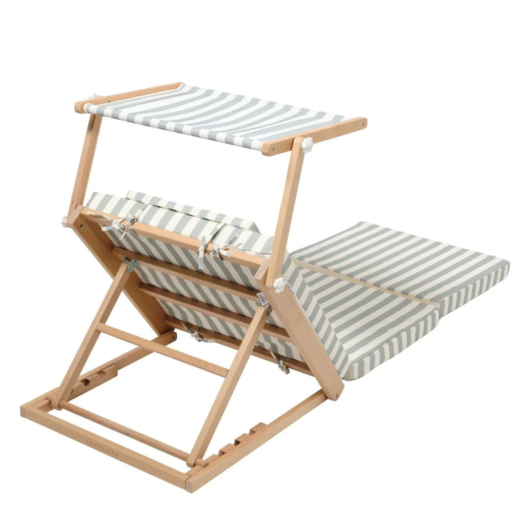 Pool House Daybed - Sea Sage Stripe