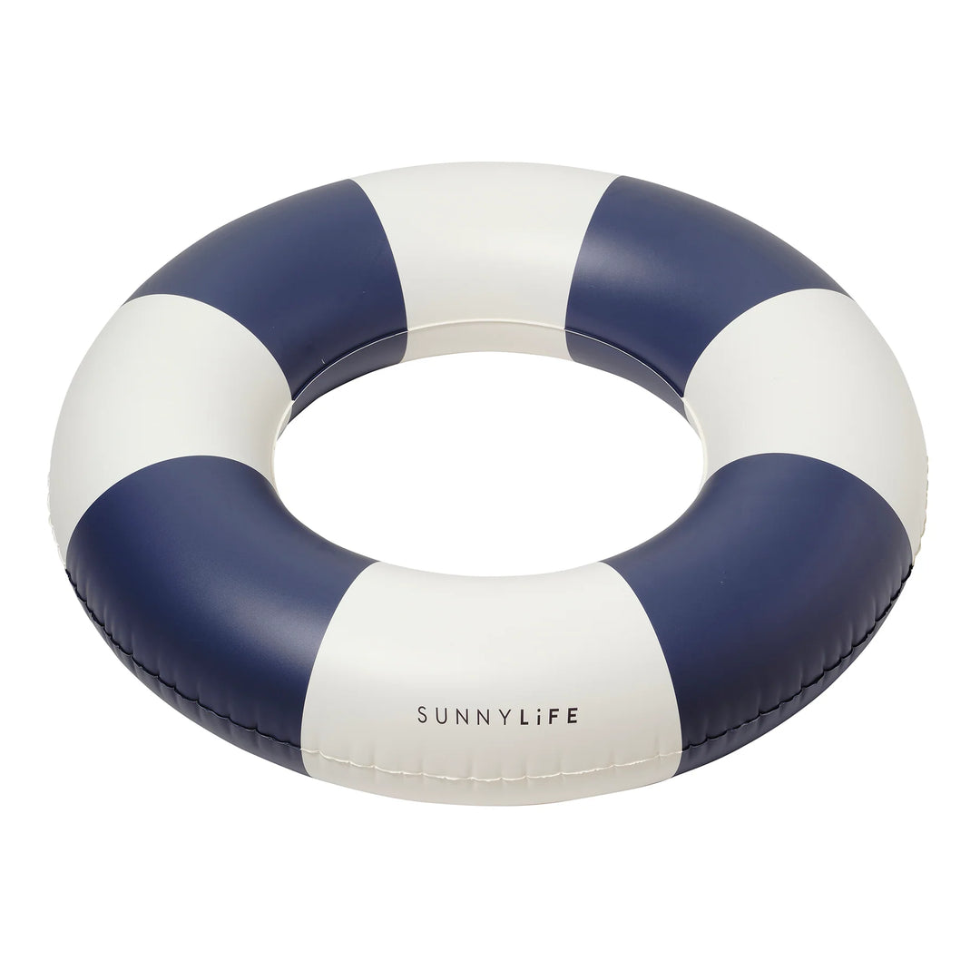 Sunnylife | Slim Tube Pool Ring - Navy Stripe | Shut the Front Door