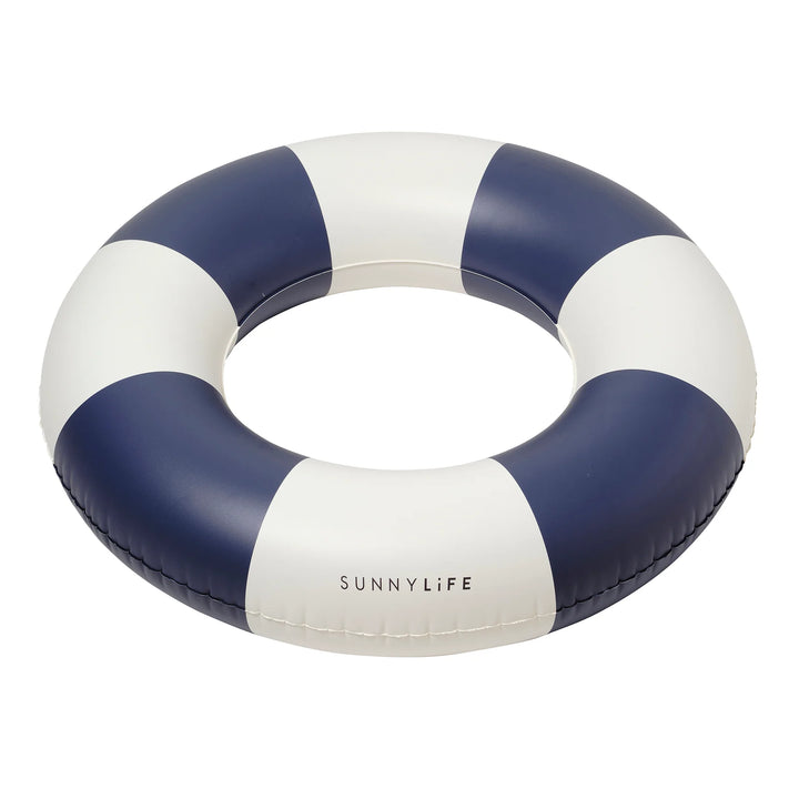 Sunnylife | Slim Tube Pool Ring - Navy Stripe | Shut the Front Door
