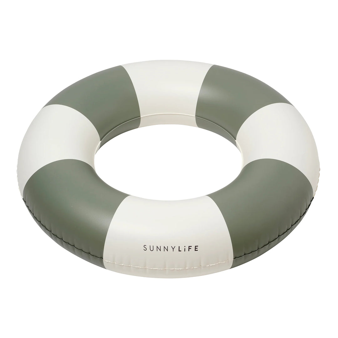 Sunnylife | Slim Tube Pool Ring - Olive Stripe | Shut the Front Door