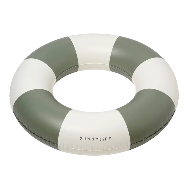 Sunnylife | Slim Tube Pool Ring - Olive Stripe | Shut the Front Door