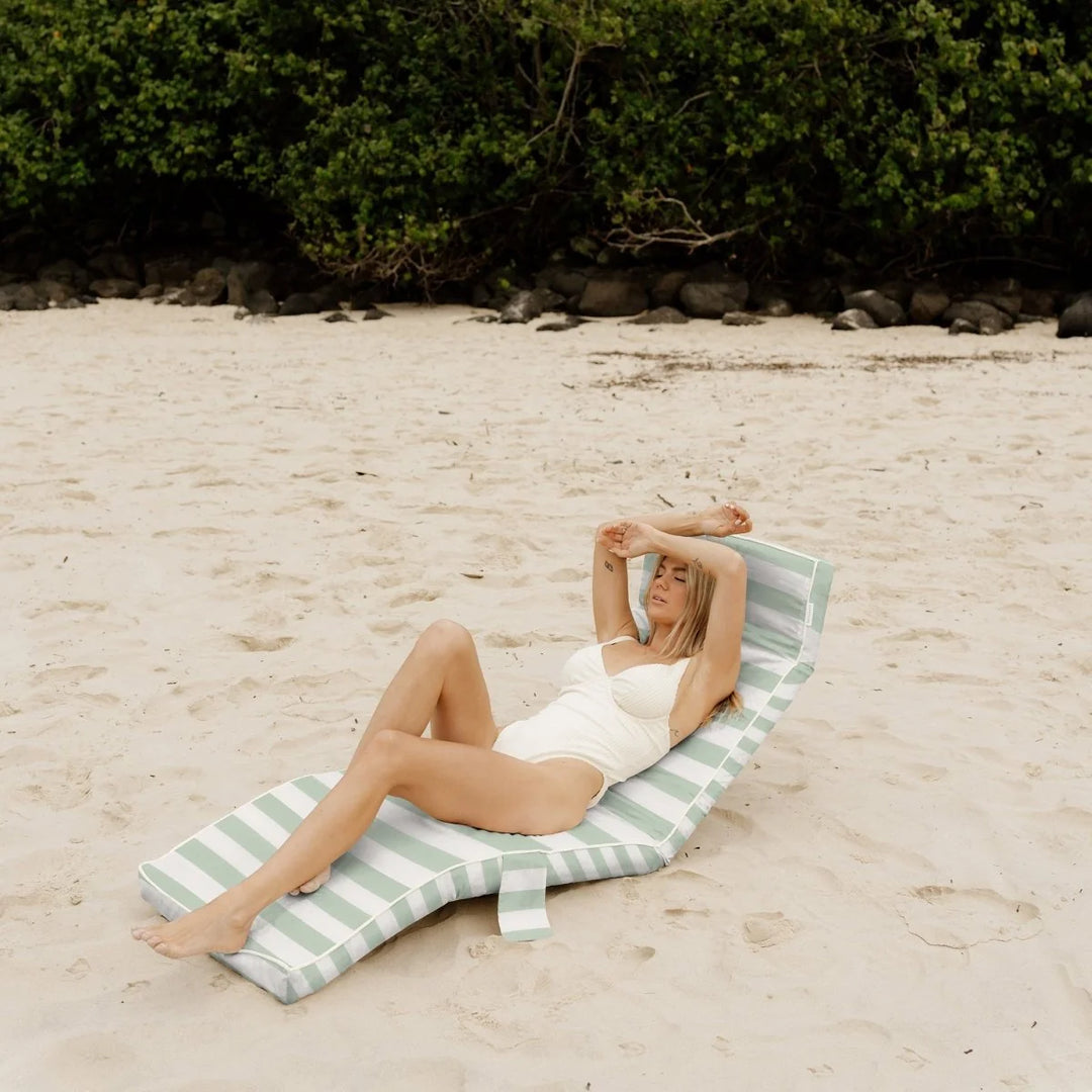 Sunnylife | The Lounger Chair Sea Sage Stripe | Shut the Front Door