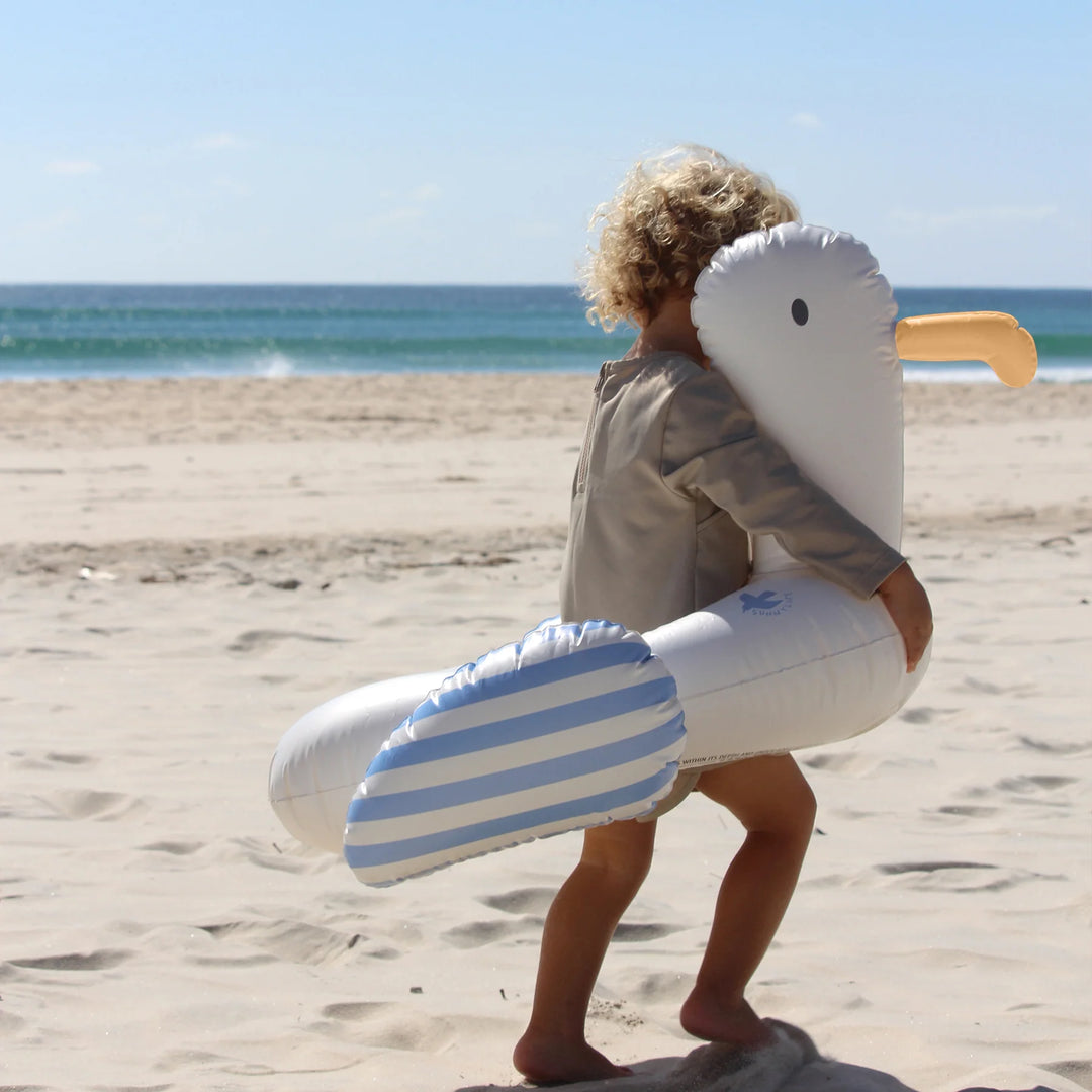 Sunnylife | Kids Tube Pool Ring - Sammy the Seagull Blue Stripe | Shut the Front Door