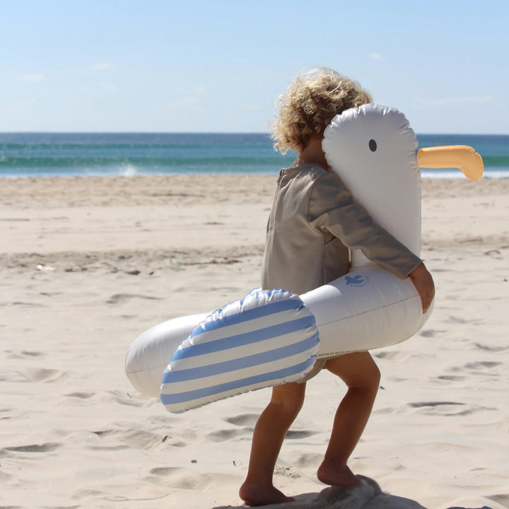Sunnylife | Kids Tube Pool Ring - Sammy the Seagull Blue Stripe | Shut the Front Door