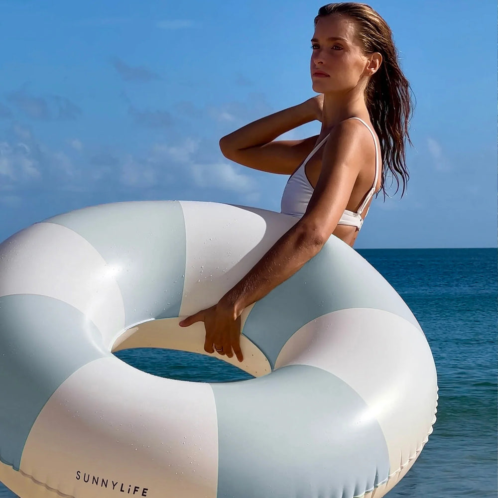 Sunnylife | Tube Pool Ring - Lazy Days Duck Egg Blue | Shut the Front Door