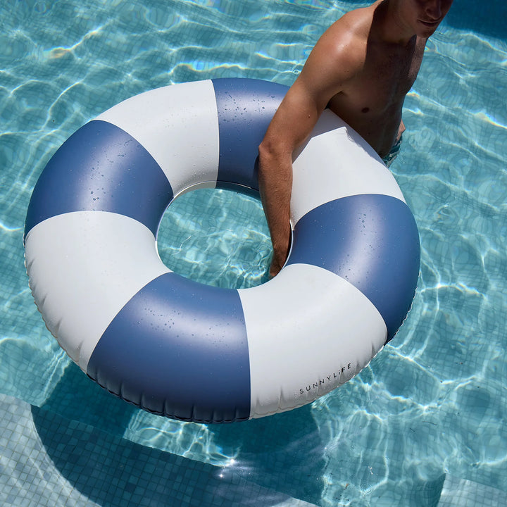 Sunnylife | Tube Pool Ring - Navy Stripe | Shut the Front Door