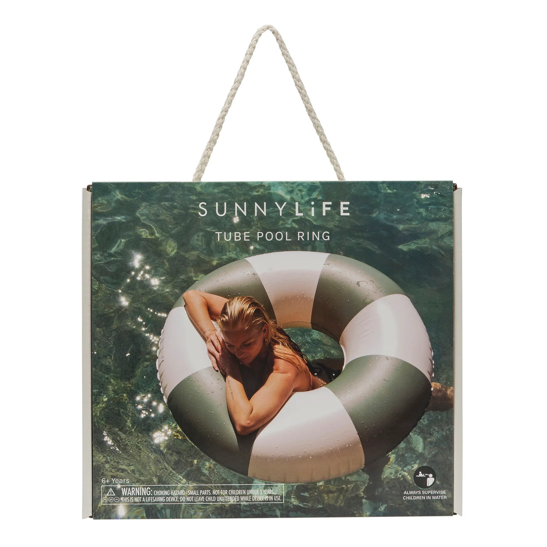 Sunnylife | Tube Pool Ring - Olive Stripe | Shut the Front Door