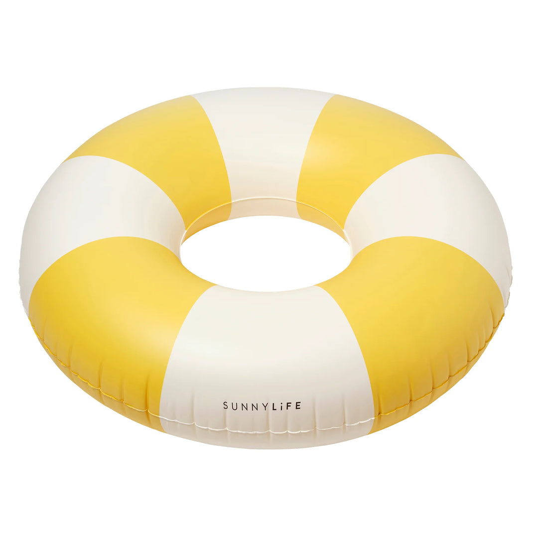 Sunnylife | Tube Pool Ring - Sunshine Yellow Stripe | Shut the Front Door