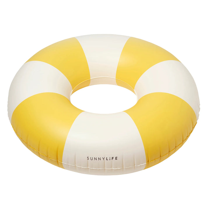 Sunnylife | Tube Pool Ring - Sunshine Yellow Stripe | Shut the Front Door