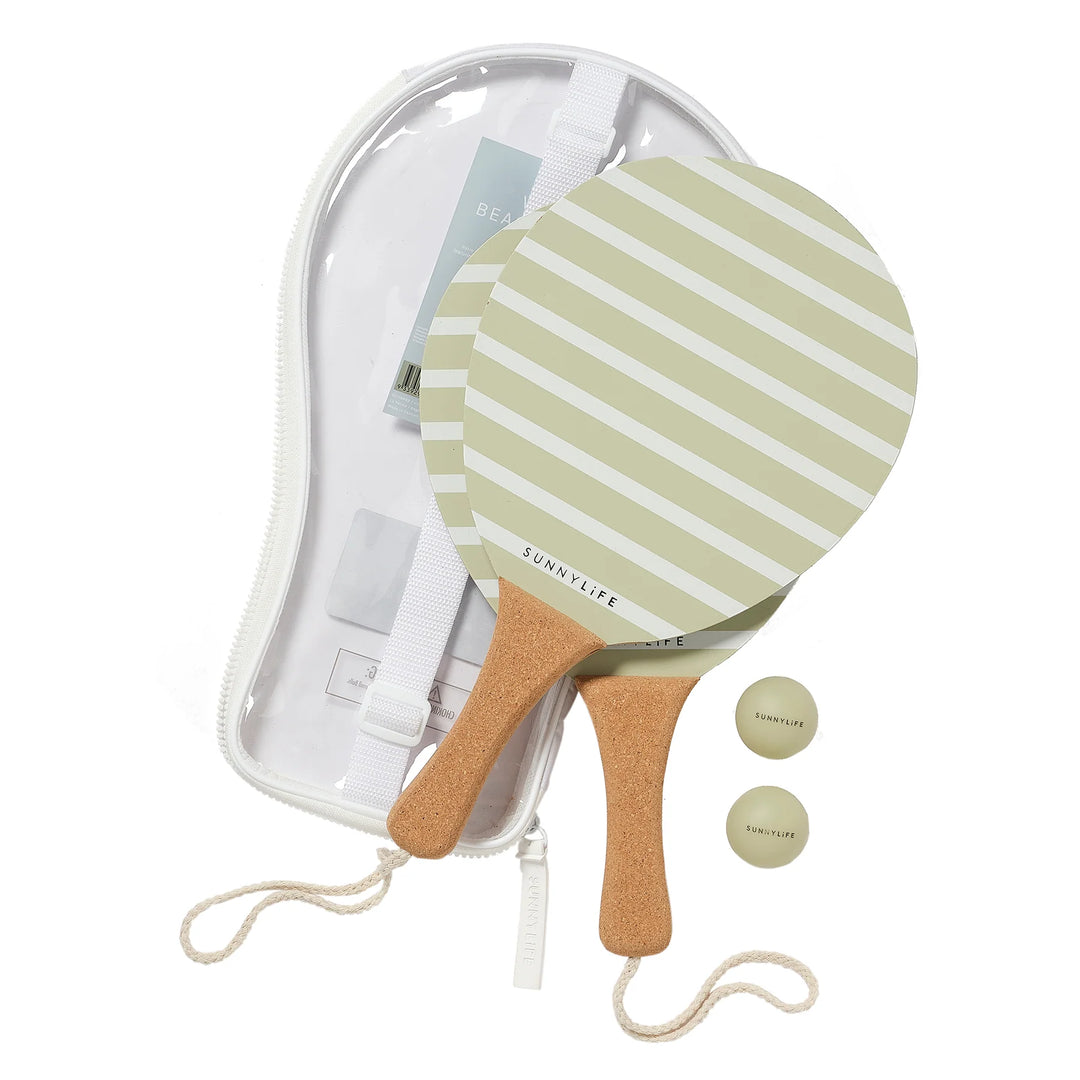 Sunnylife | Vintage Beach Paddles - La Palma Sage Stripe | Shut the Front Door