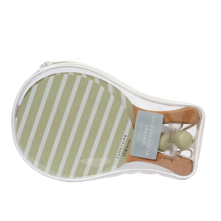Sunnylife | Vintage Beach Paddles - La Palma Sage Stripe | Shut the Front Door