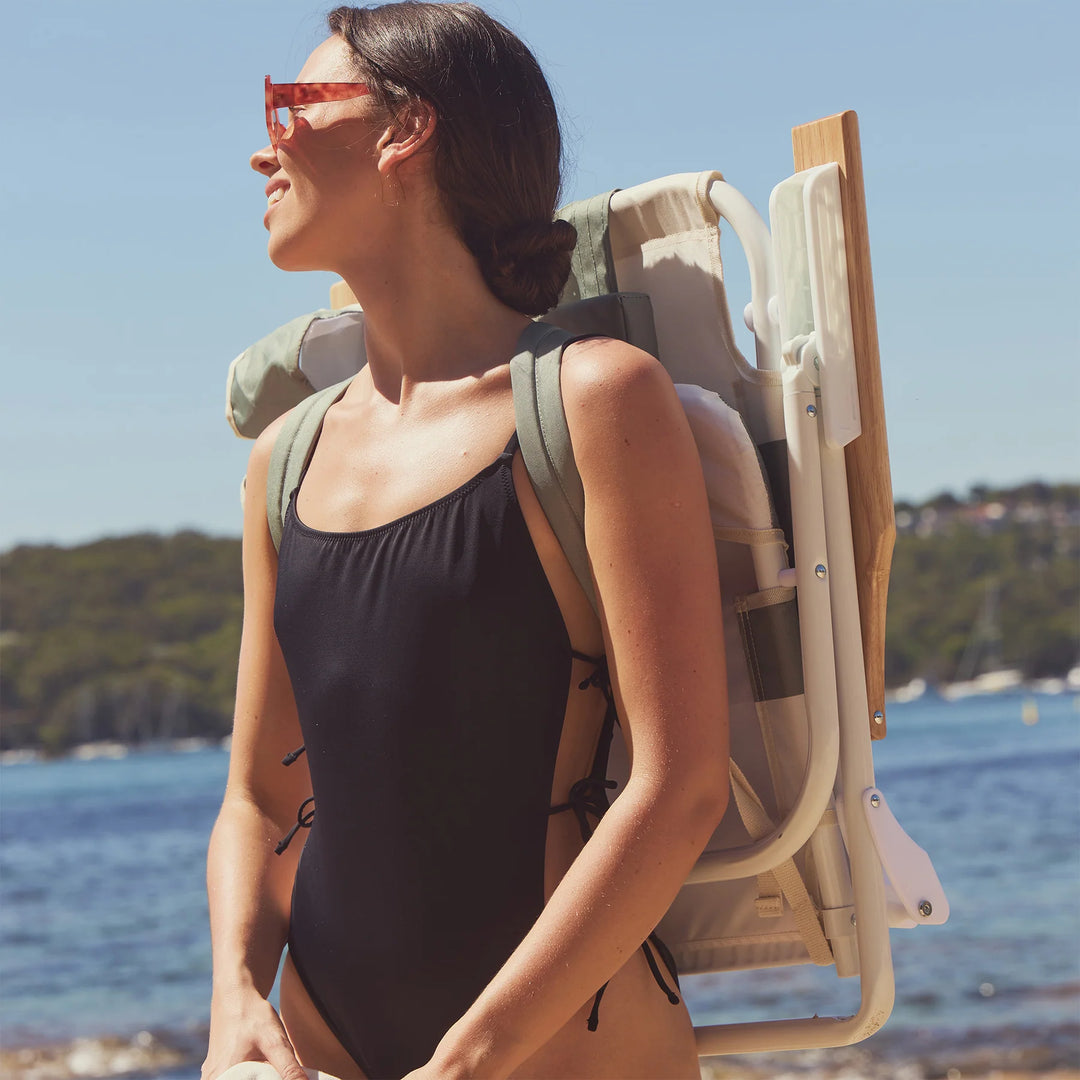 Sunnylife | Deluxe Beach Chair Seagrass Block | Shut the Front Door