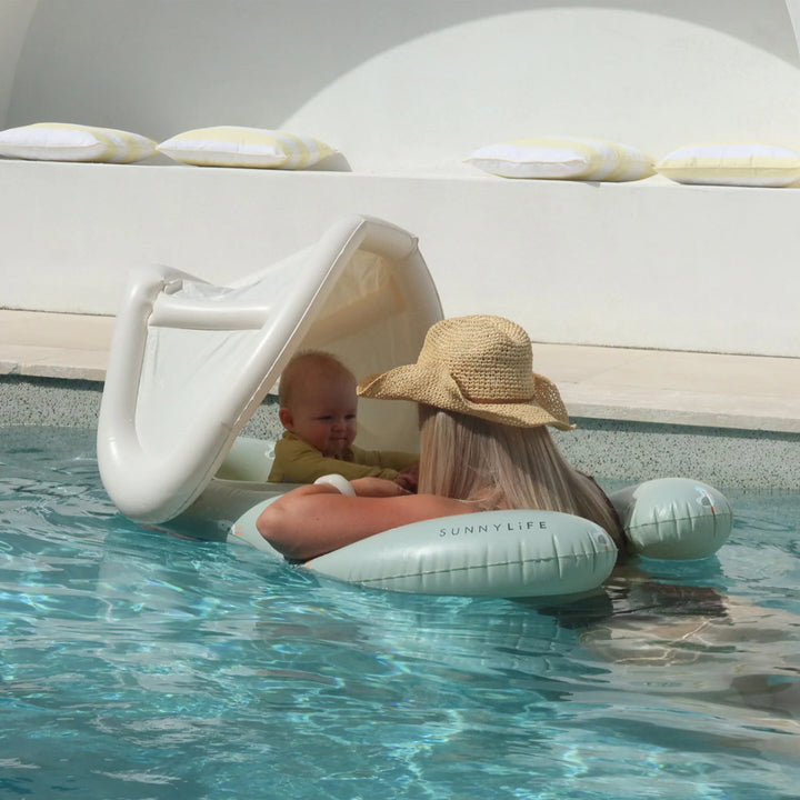 Sunnylife | Float Together Baby Seat Sammy the Seagull Green | Shut the Front Door