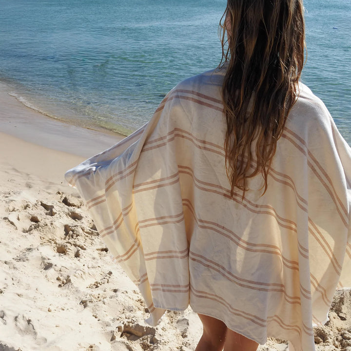 Sunnylife | Fouta Beach Towel Tierra Clay Stripe | Shut the Front Door