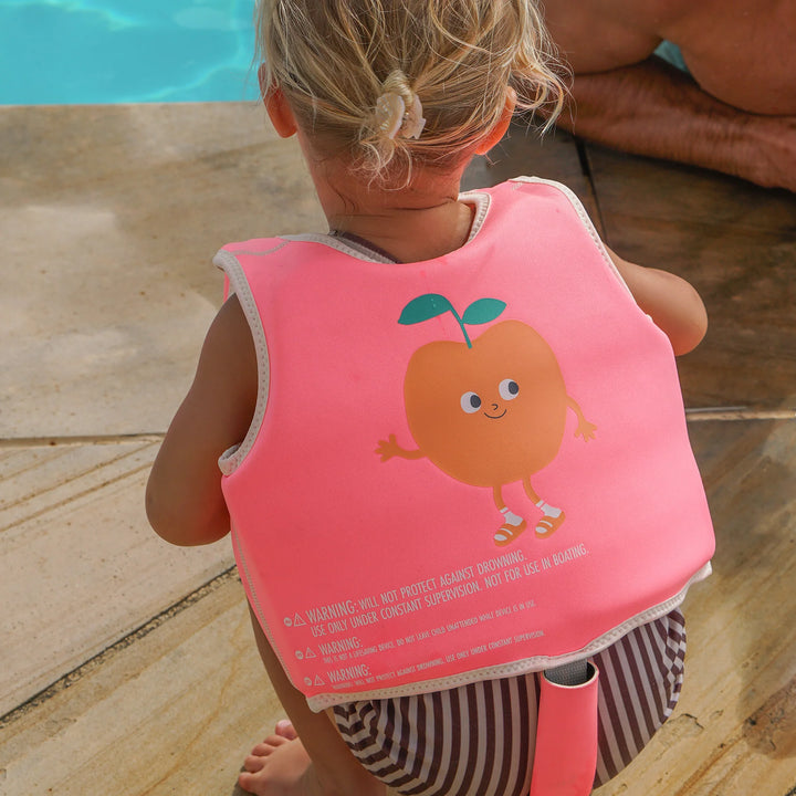 Sunnylife | Kids Swim Vest 2-3 Poppy the Peach Neon Pink | Shut the Front Door