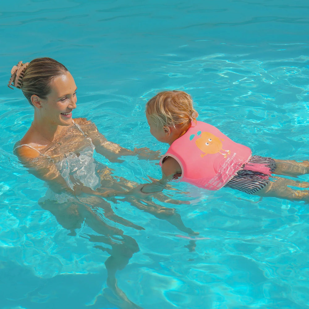 Sunnylife | Kids Swim Vest 2-3 Poppy the Peach Neon Pink | Shut the Front Door